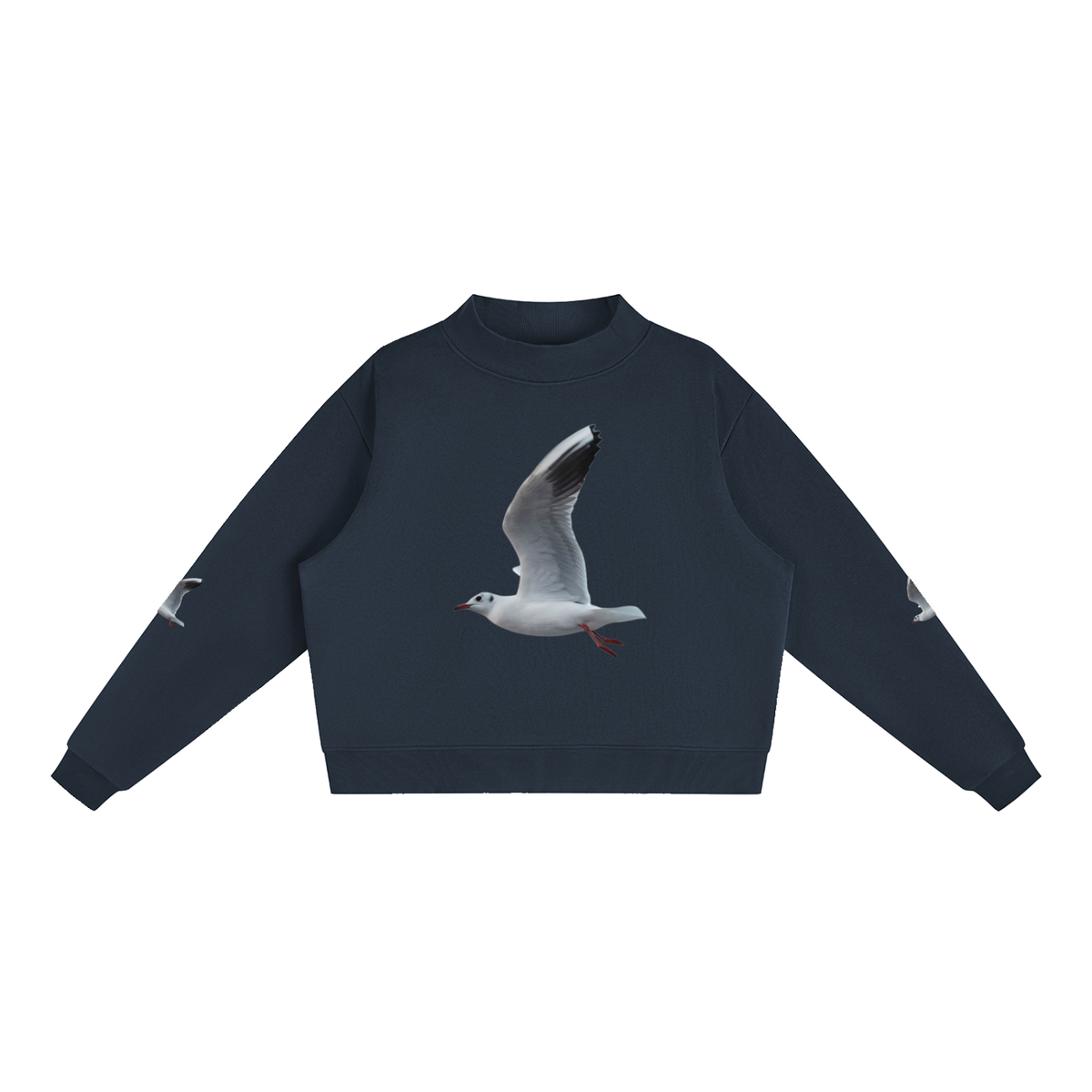 LW 123 Fleece Mock-Neck Crew Sweatshirt