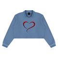 LW 123 Women’s Crop Collared Sweatshirt