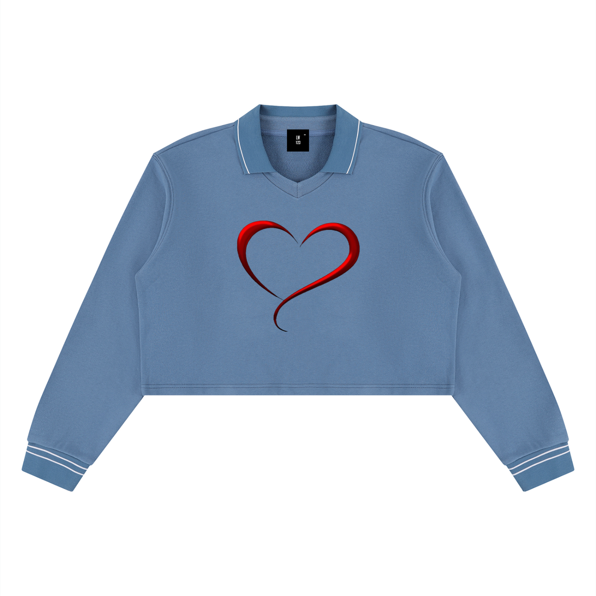 LW 123 Women’s Crop Collared Sweatshirt
