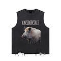 Snow Washed Raw-Hem Tank Top