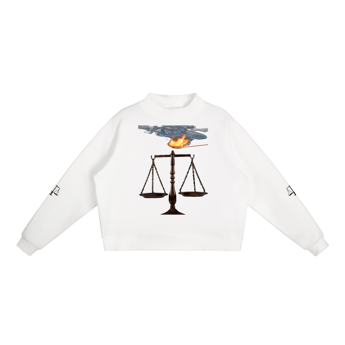 LW 123 Fleece Mock-Neck Crew Sweatshirt