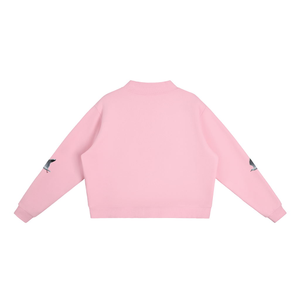LW 123 Fleece Mock-Neck Crew Sweatshirt