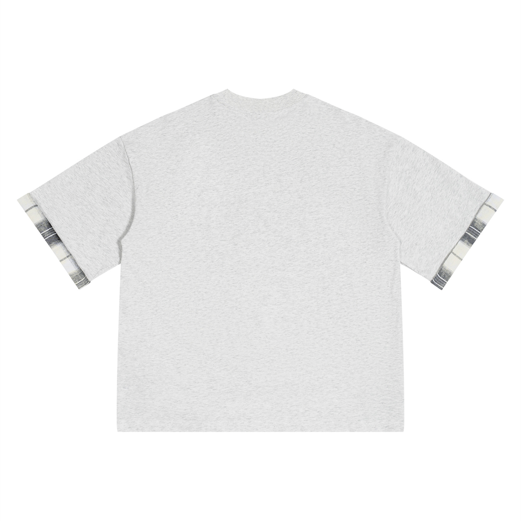 LW 123 Plaid Paneled T-Shirt