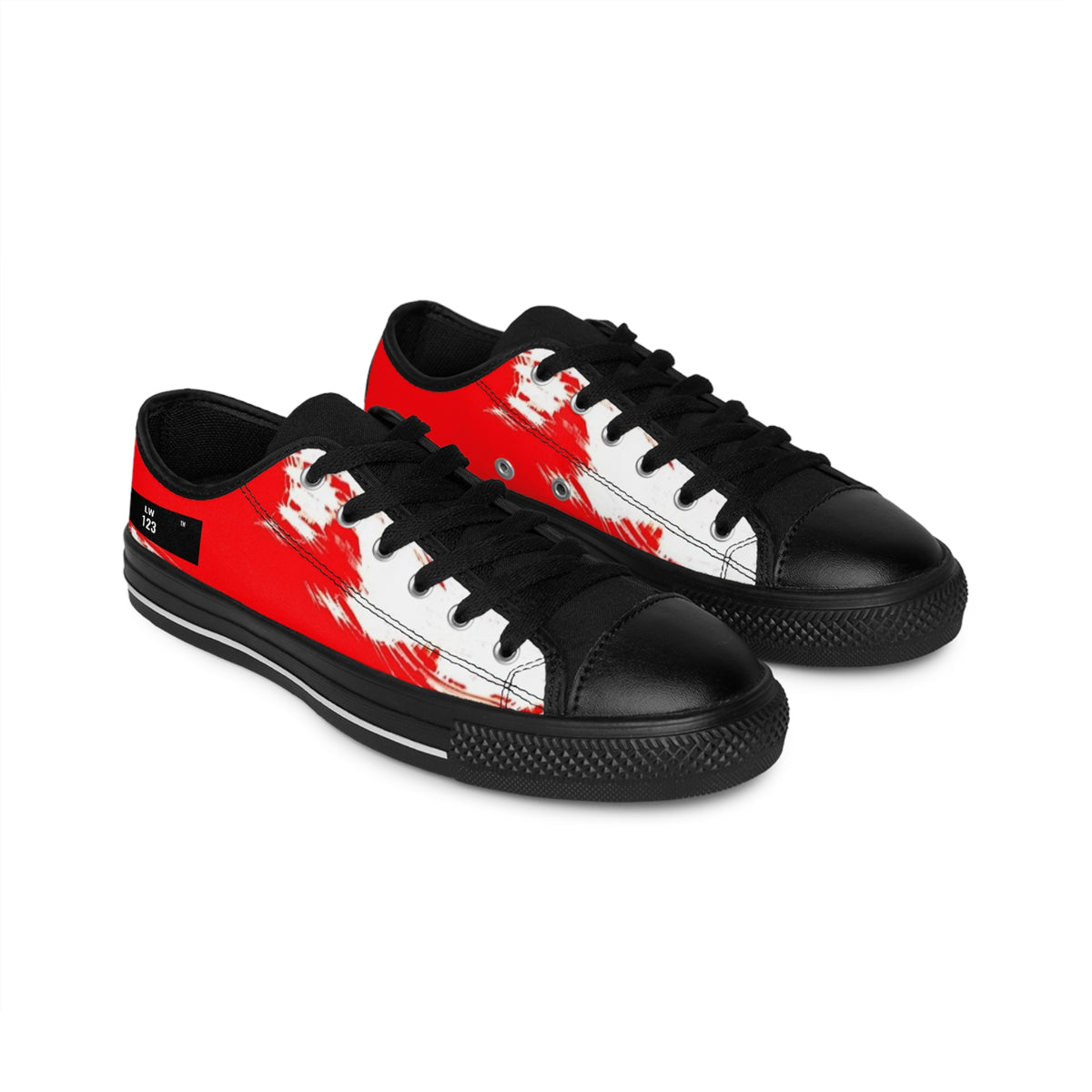 LW 123 Red Brushstroke Women's Sneakers
