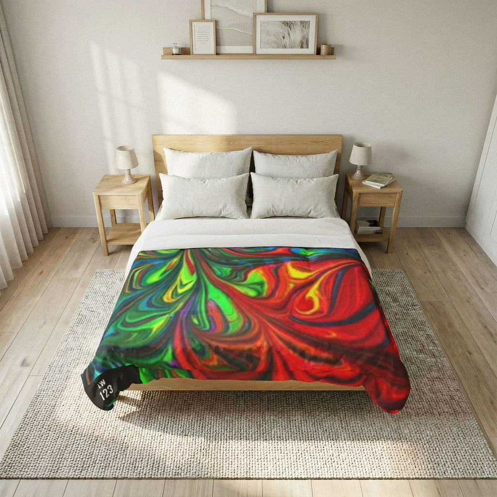 LW 123 Psychedelic Rainbow Swirl Cotton Comforter