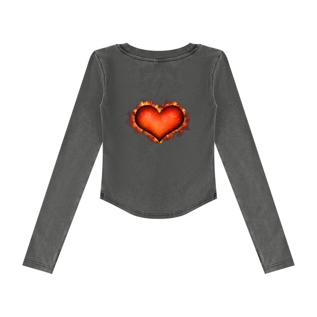 LW 123 Women’s Vintage Wash Crop T-Shirt
