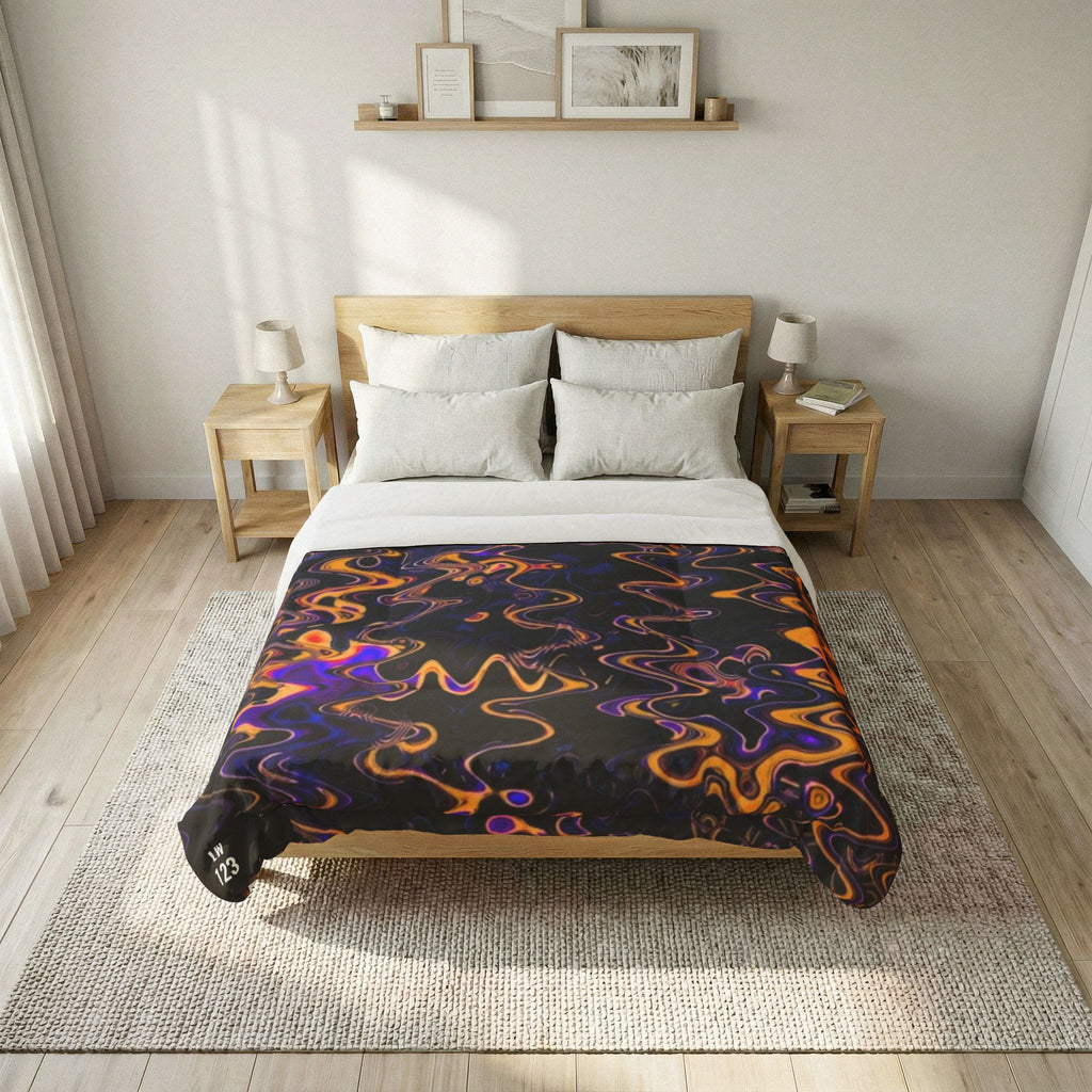 LW 123 Abstract Wave Cotton Comforter