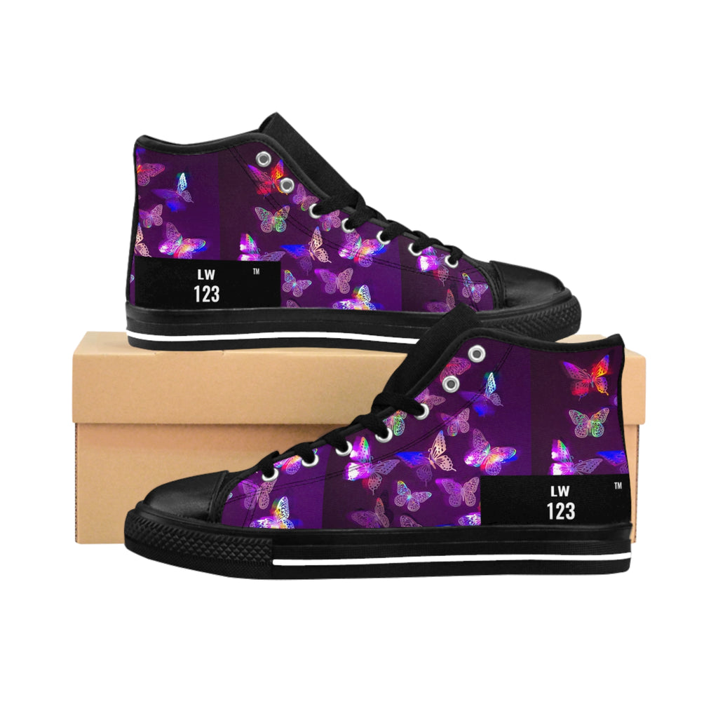 LW 123 Butterfly Print High-Top Sneakers