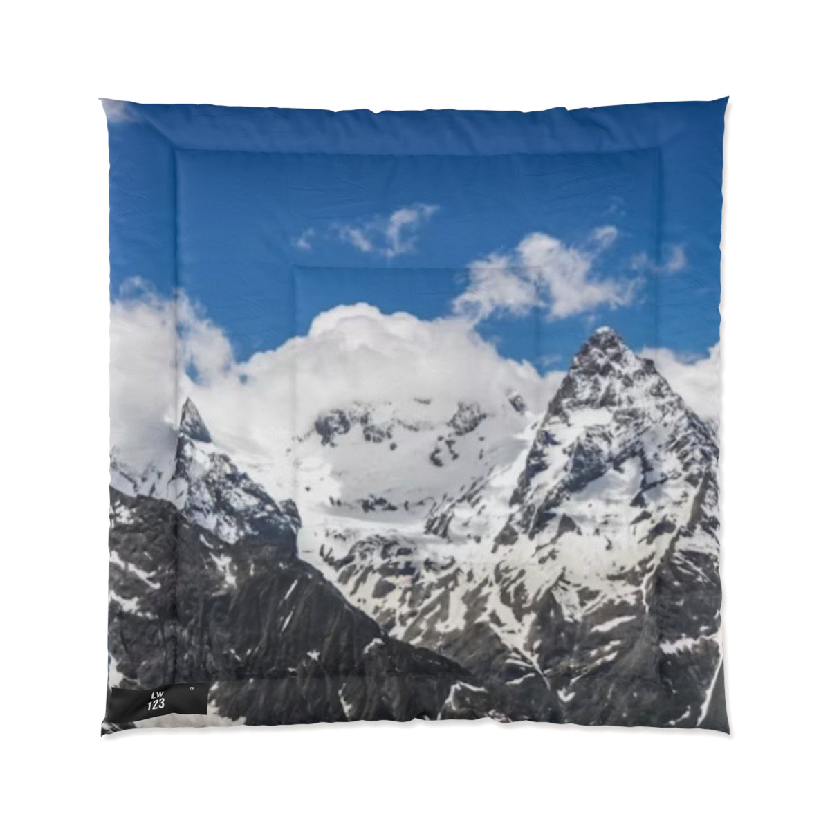LW 123 Mountain Peaks Comforter – Snowy Alpine Landscape Bedding
