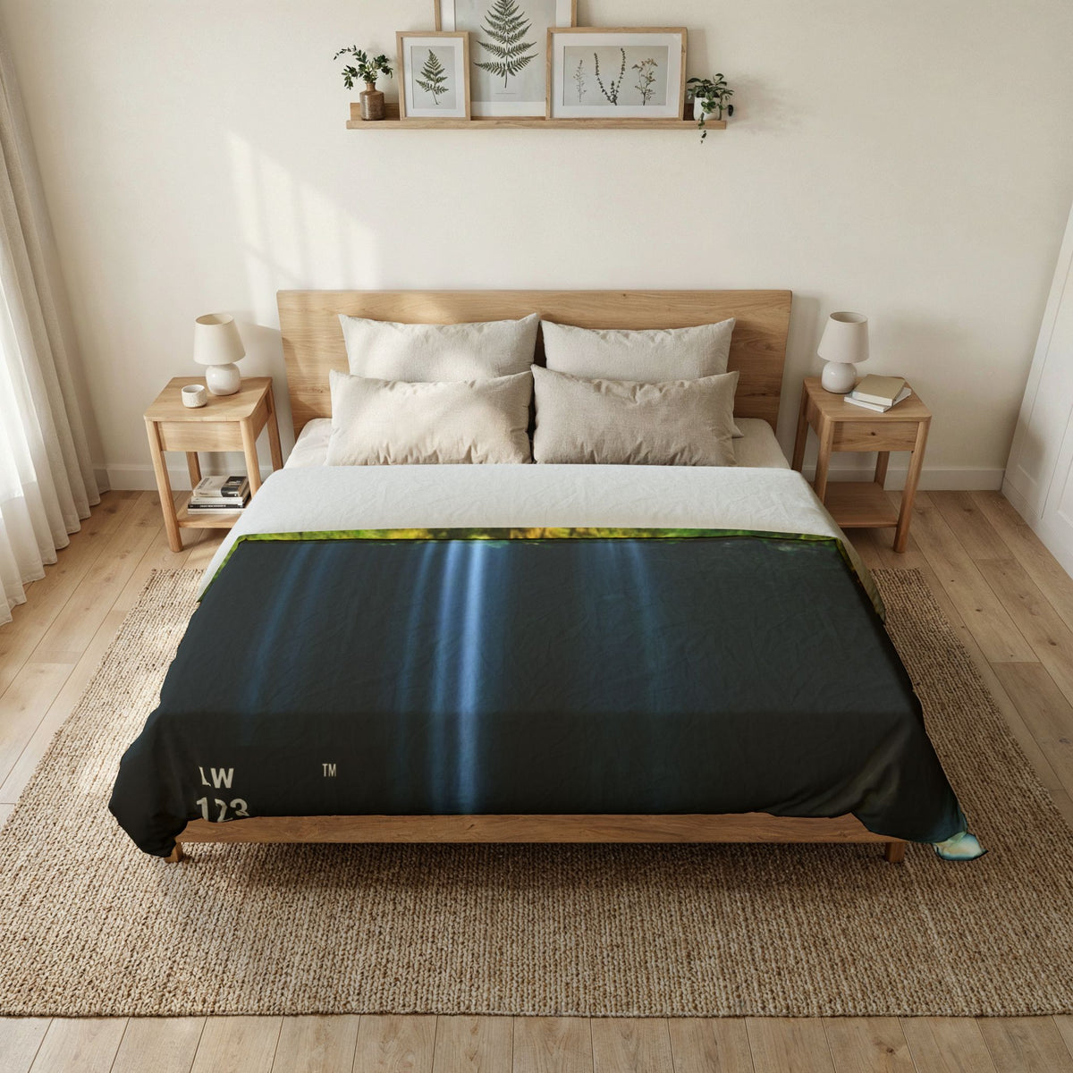 Waterfall Cotton Duvet Cover – Serene Forest Waterfall Bedding