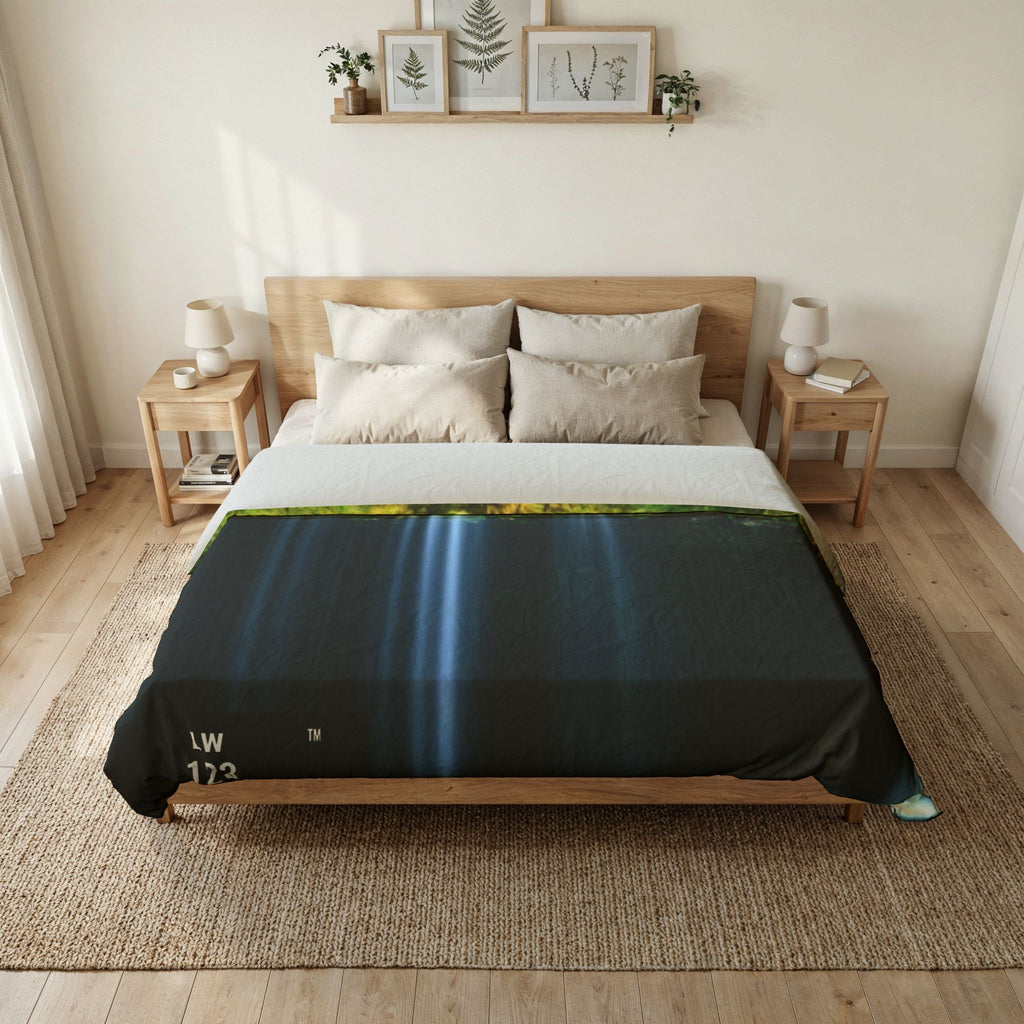 LW 123 Waterfall Cotton Duvet Cover – Serene Forest Waterfall Bedding