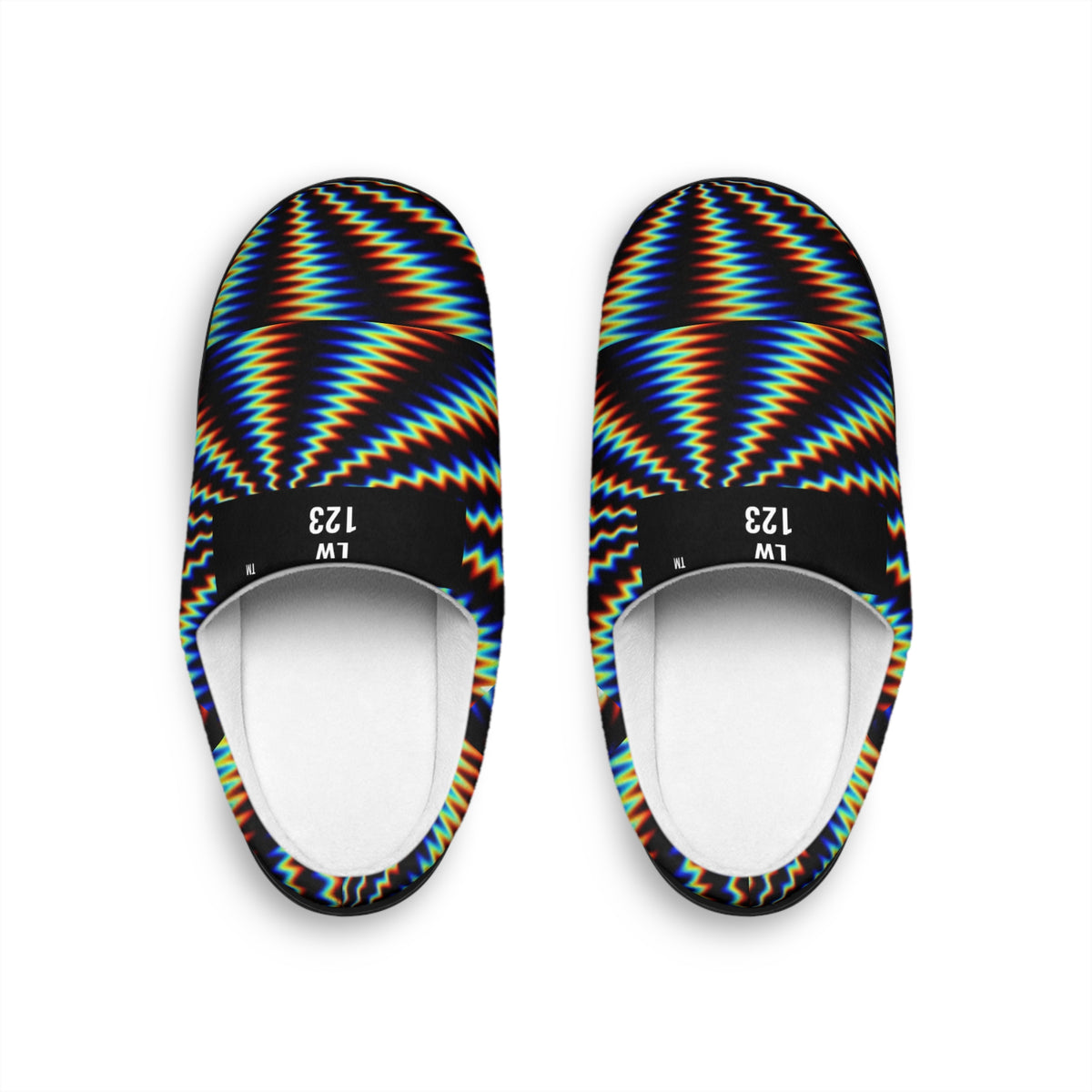 LW 123 Psychedelic Zigzag Indoor Slippers
