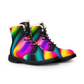 LW 123 Women's Rainbow Fur-Lined Leather Boots