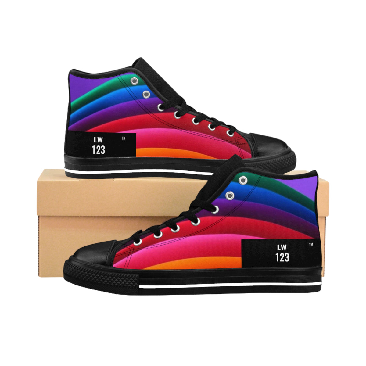 LW 123 Women's Color Retro High-Top Sneakers