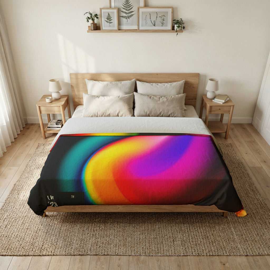 LW 123 Psychedelic Rainbow Cotton Duvet Cover