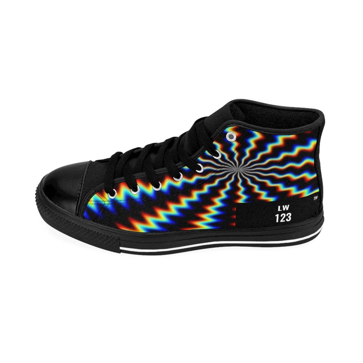 LW 123 Psychedelic Spiral High-Top Sneakers —