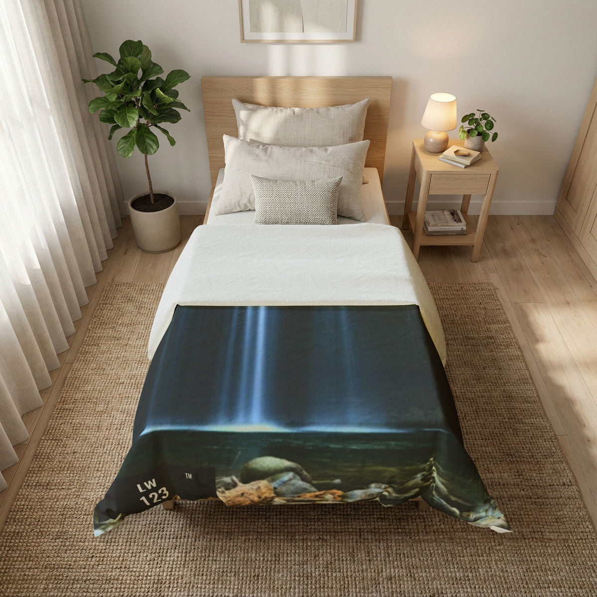 Waterfall Cotton Duvet Cover – Serene Forest Waterfall Bedding