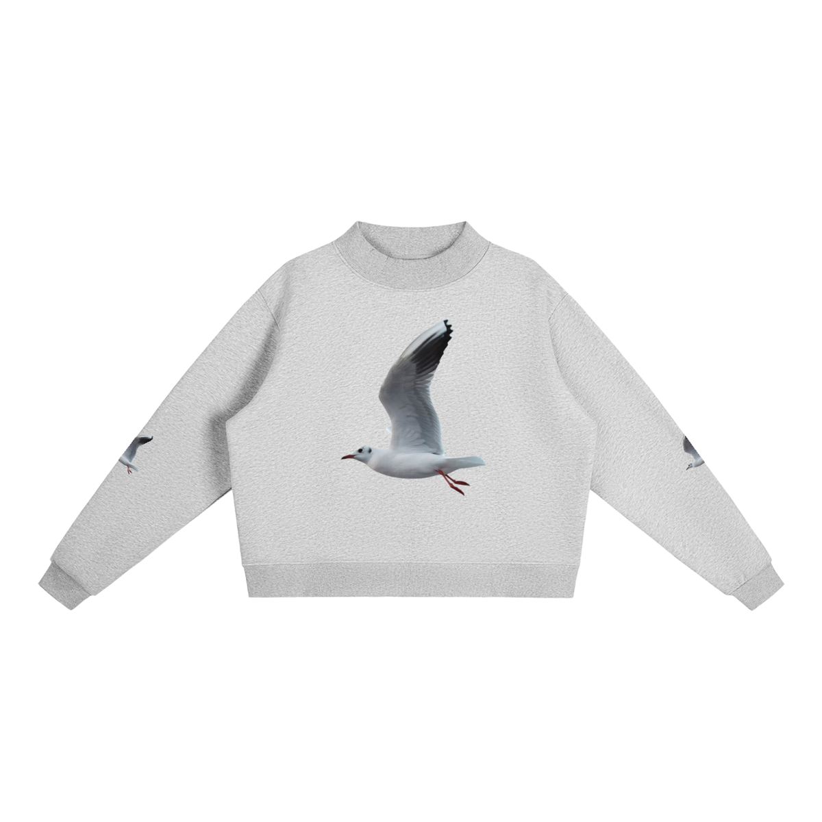 LW 123 Fleece Mock-Neck Crew Sweatshirt