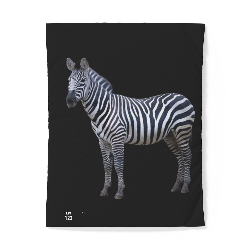 LW 123 Zebra Print Cotton Duvet Cover – Black Safari Bedding