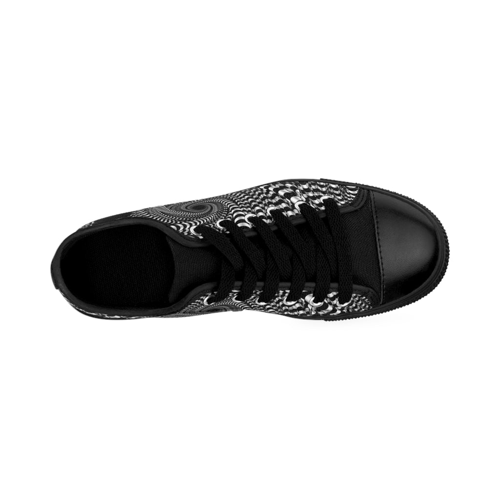 LW 123 Black Swirl Pattern Women's Sneakers