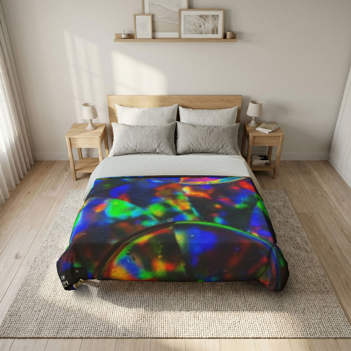 LW 123 Holographic Bubble Cotton Duvet Cover