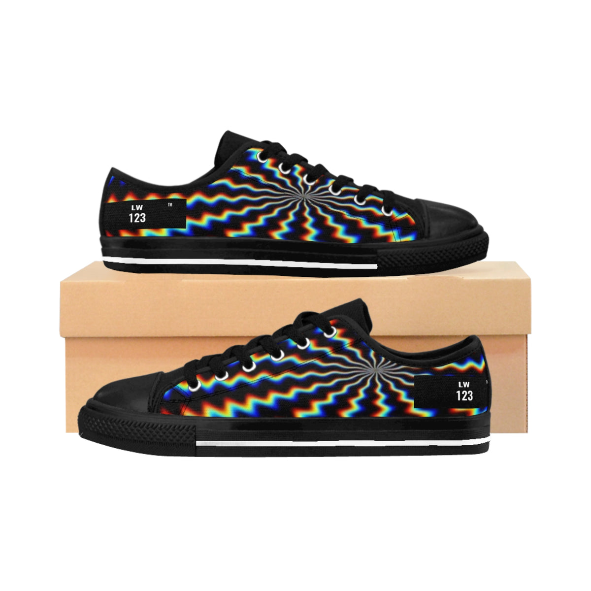 LW 123 Psychedelic Wave Women’s Low Top Sneakers