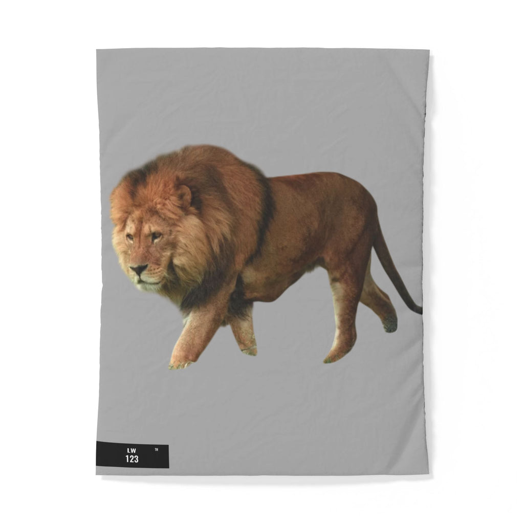 LW 123 Lion  Cotton Duvet Cover — Majestic Wildlife Bedding for Safari & Nature Lovers