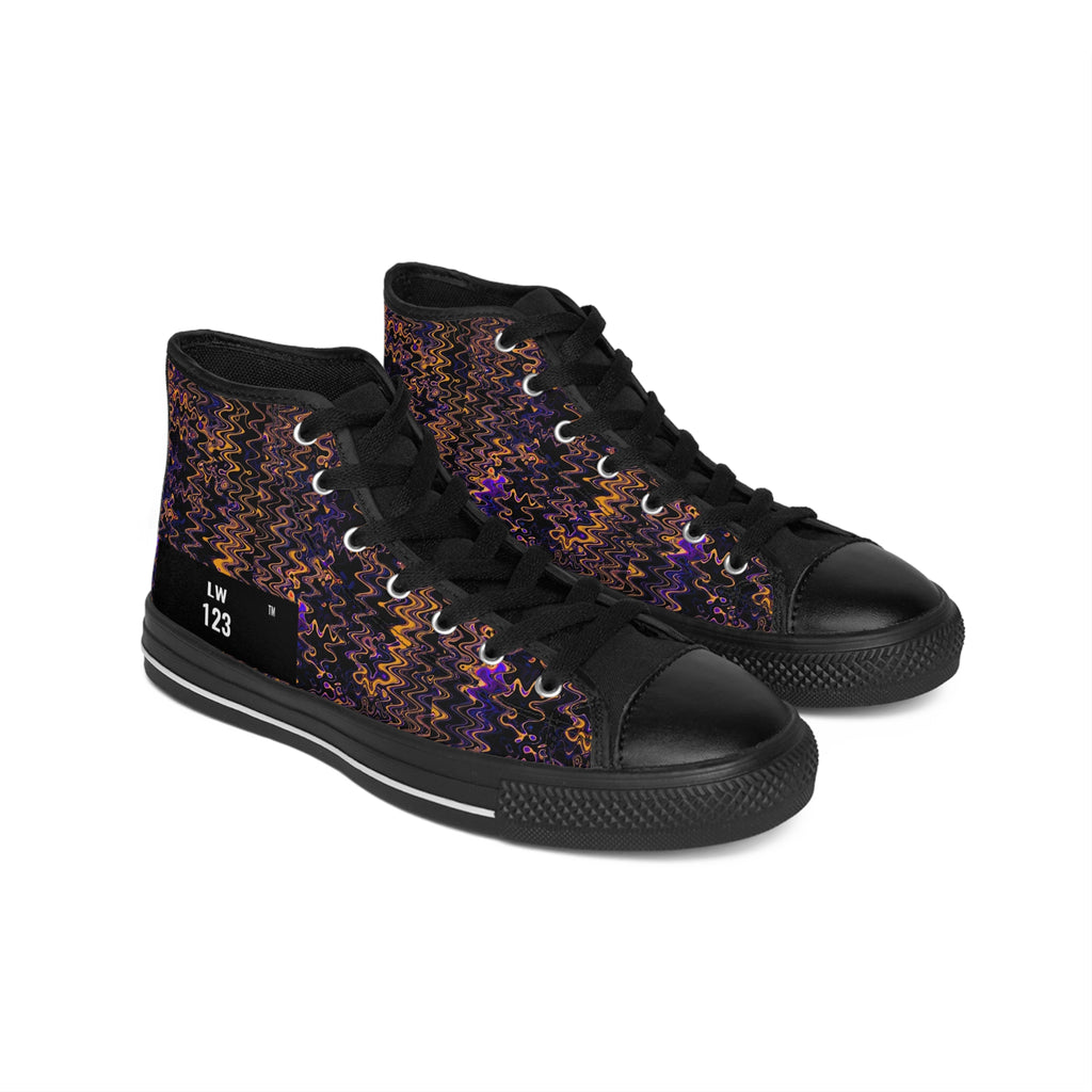 LW 123 High-Top Knit Pattern Sneakers