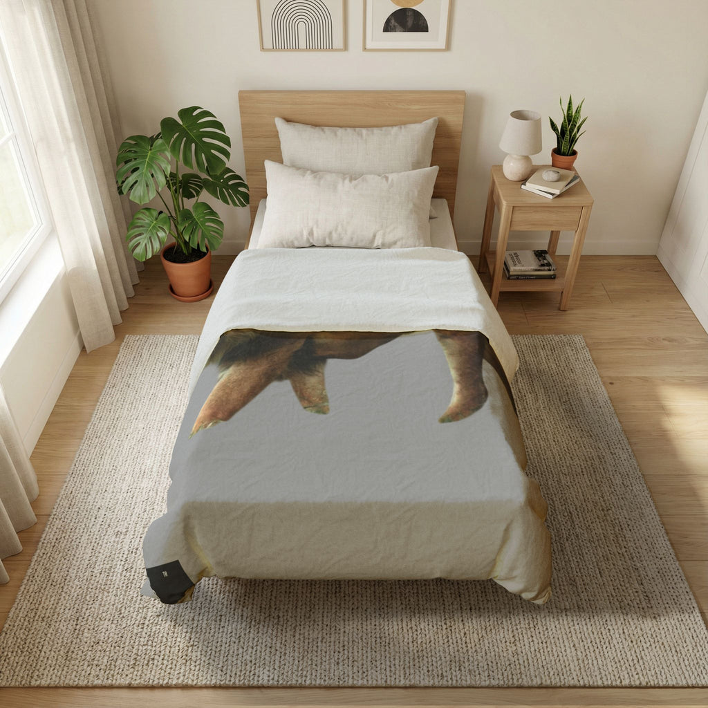 LW 123 Lion  Cotton Duvet Cover — Majestic Wildlife Bedding for Safari & Nature Lovers