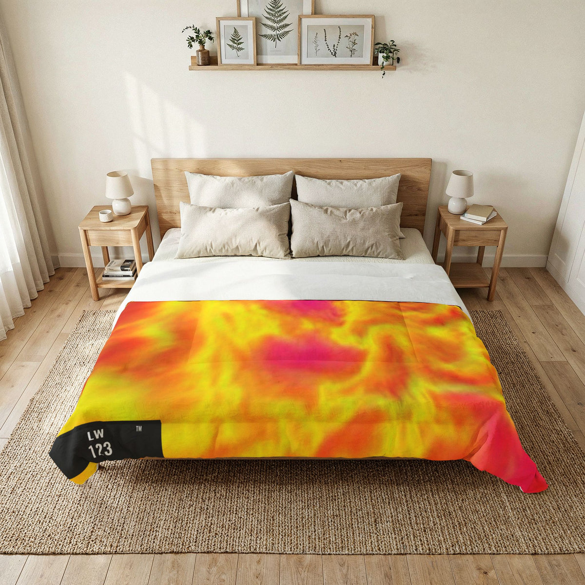 LW 123 Vibrant Flame Tie-Dye Comforter