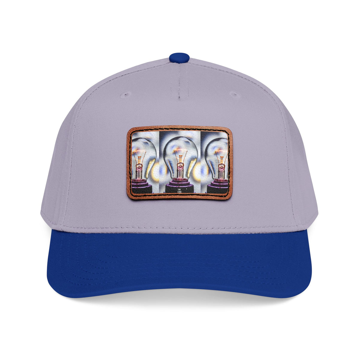 LW 123 Mid Profile Baseball Cap with Leather Patch (Rectangle)