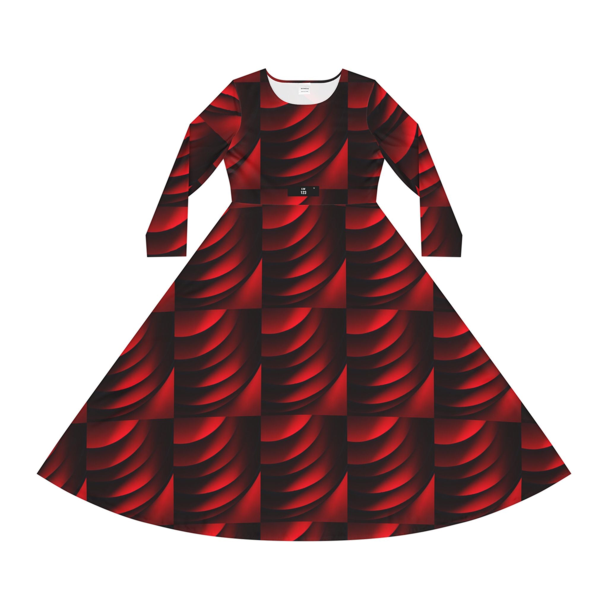 LW 123 Women's Long Sleeve Dance Dress (AOP)