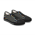 LW 123 Women's Low Top Sneakers — Psychedelic Starburst Rainbow Pattern