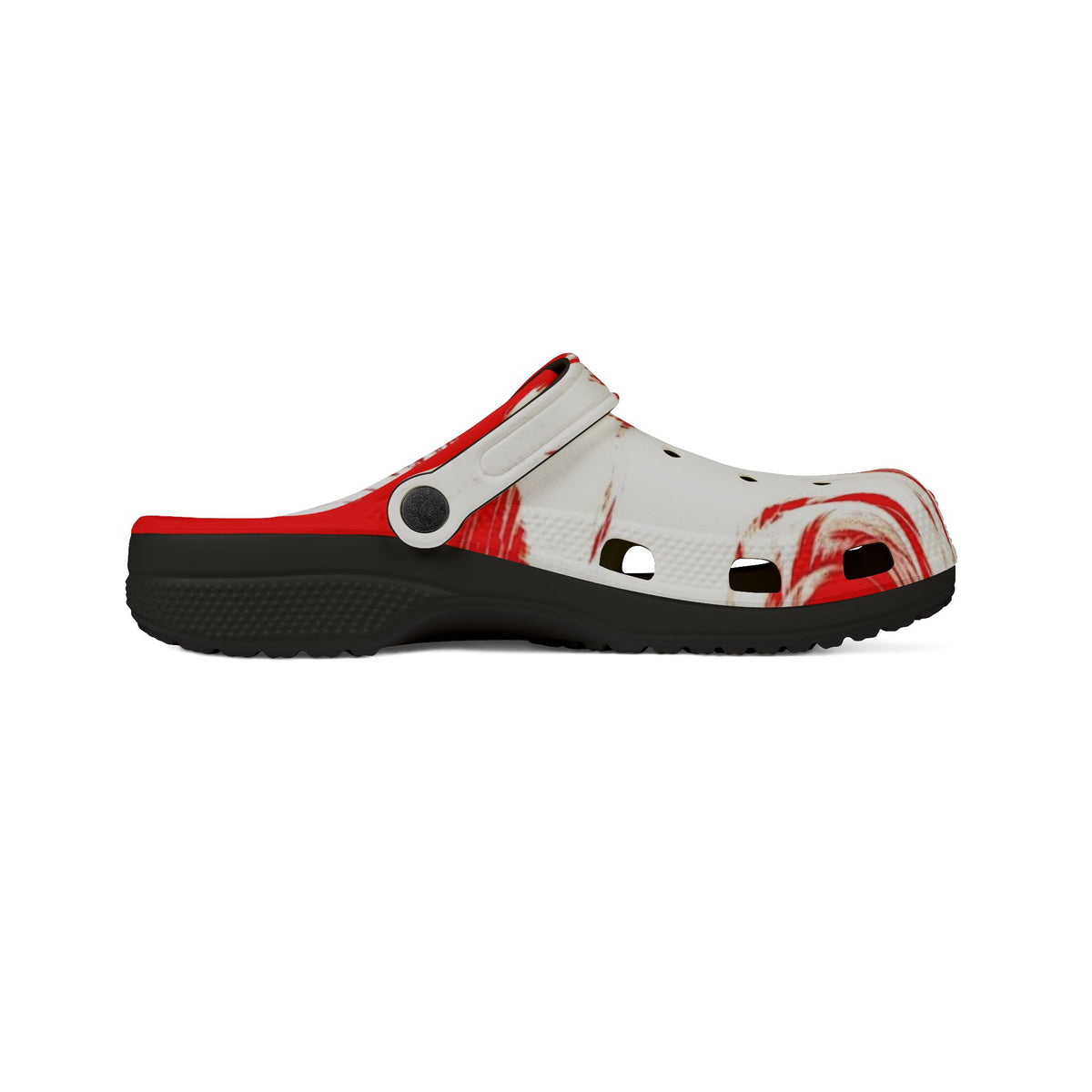 LW 123 Red Paint Splash EVA Clogs
