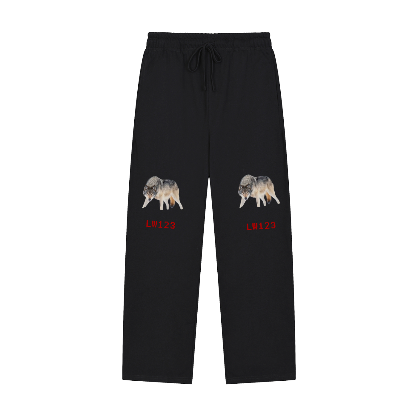 Solid Color Straight-Leg Sweatpants