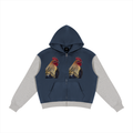 LW 123 Color Block Fleece Full Zip Hoodie
