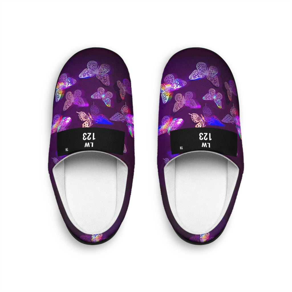 LW 123 Purple Butterfly Indoor Slippers