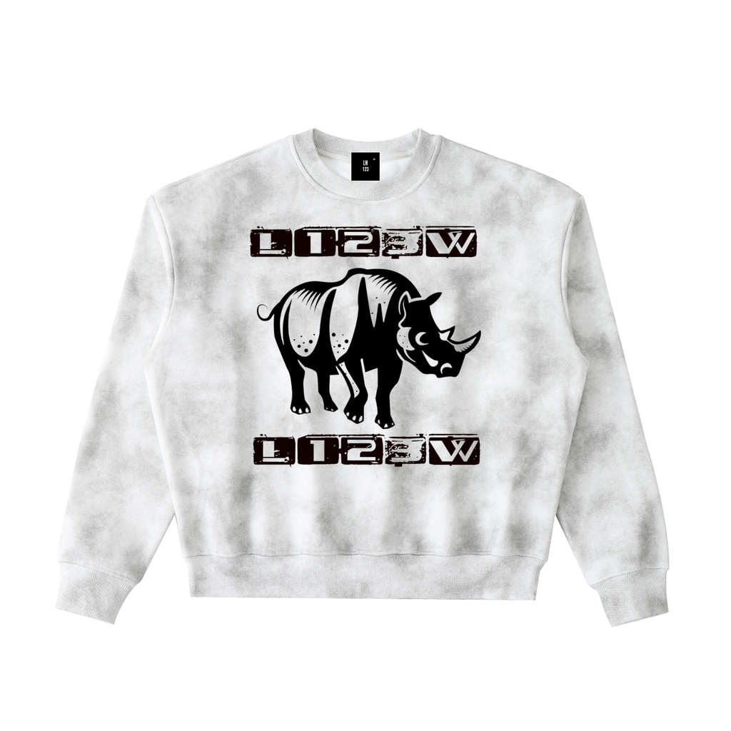 Dirty Washed Boxy Fleeced Sweatshirt