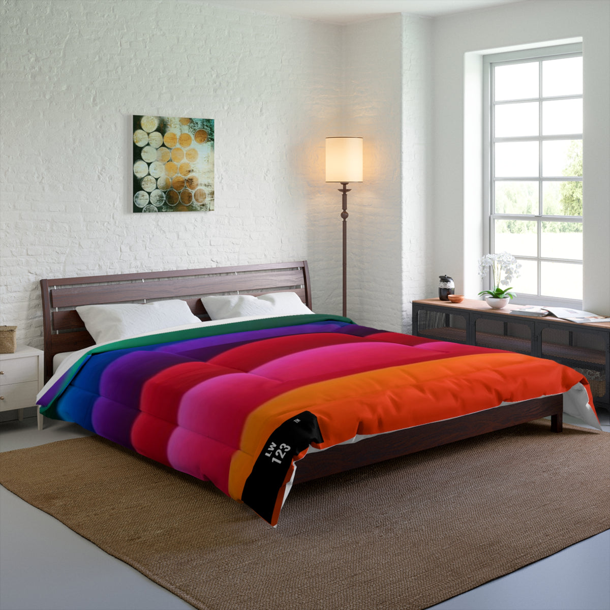 LW 123 Rainbow Striped Comforter