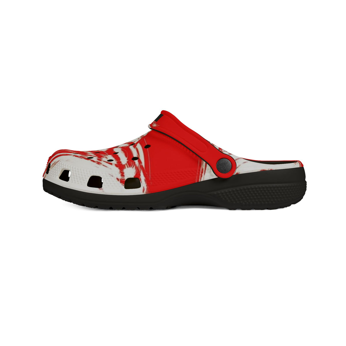 LW 123 Red Paint Splash EVA Clogs