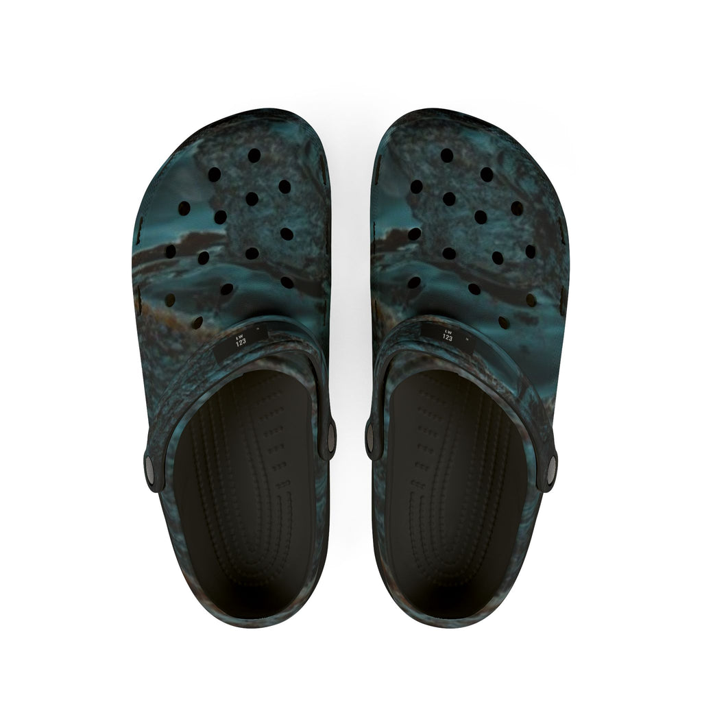 LW 123 Teal Marble EVA Foam Clogs