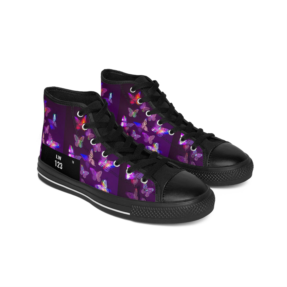 LW 123 Butterfly Print High-Top Sneakers