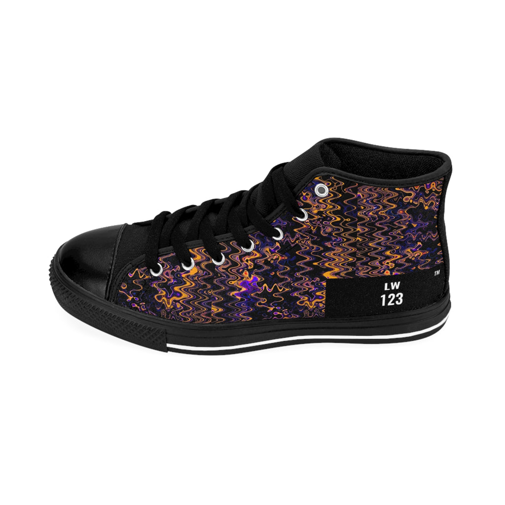 LW 123 High-Top Knit Pattern Sneakers