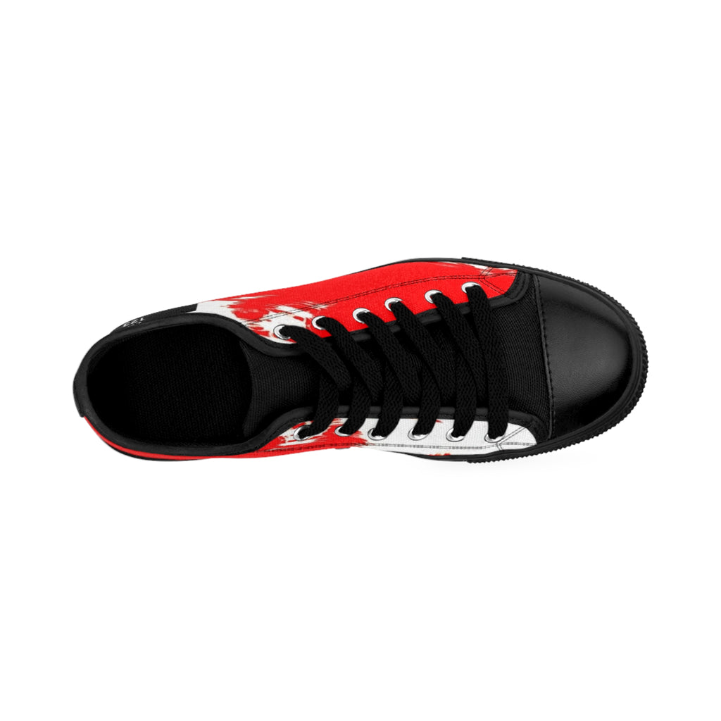 LW 123 Red Brushstroke Women's Sneakers