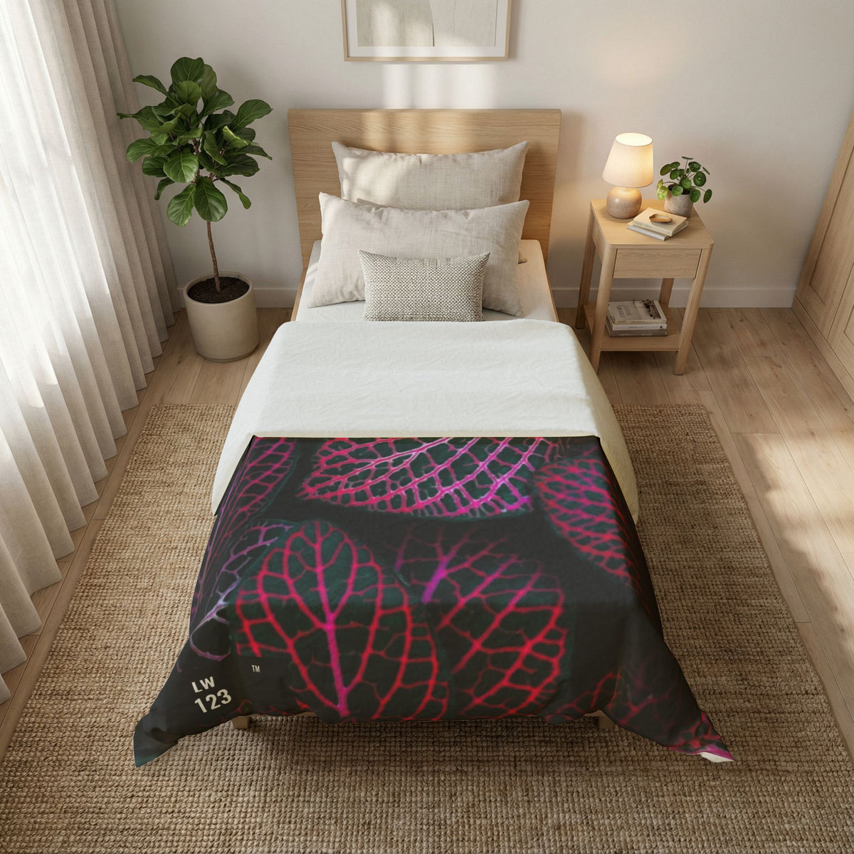 LW 123 Leaf Cotton Duvet Cover