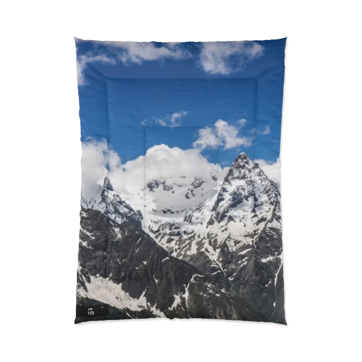 LW 123 Mountain Peaks Comforter – Snowy Alpine Landscape Bedding