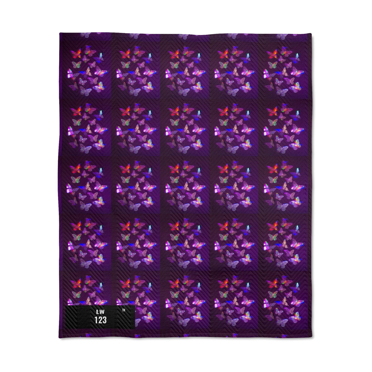 LW 123 Quilted Butterfly Throw Blanket