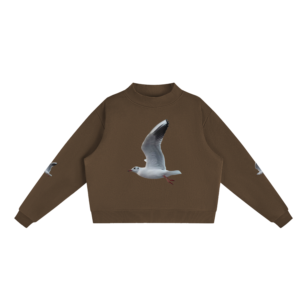 LW 123 Fleece Mock-Neck Crew Sweatshirt