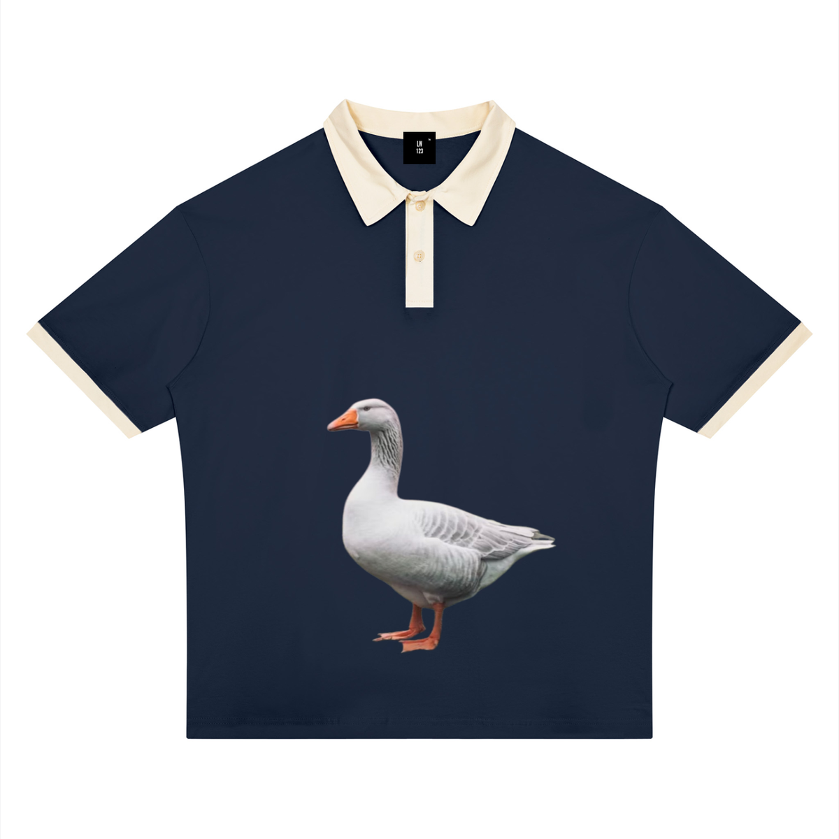 LW 123  Color Block Polo Shirt