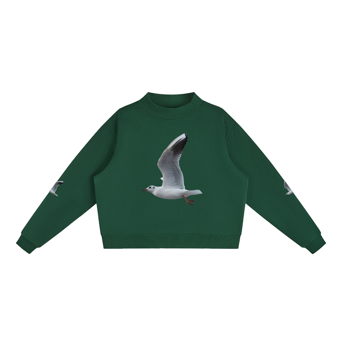 LW 123 Fleece Mock-Neck Crew Sweatshirt